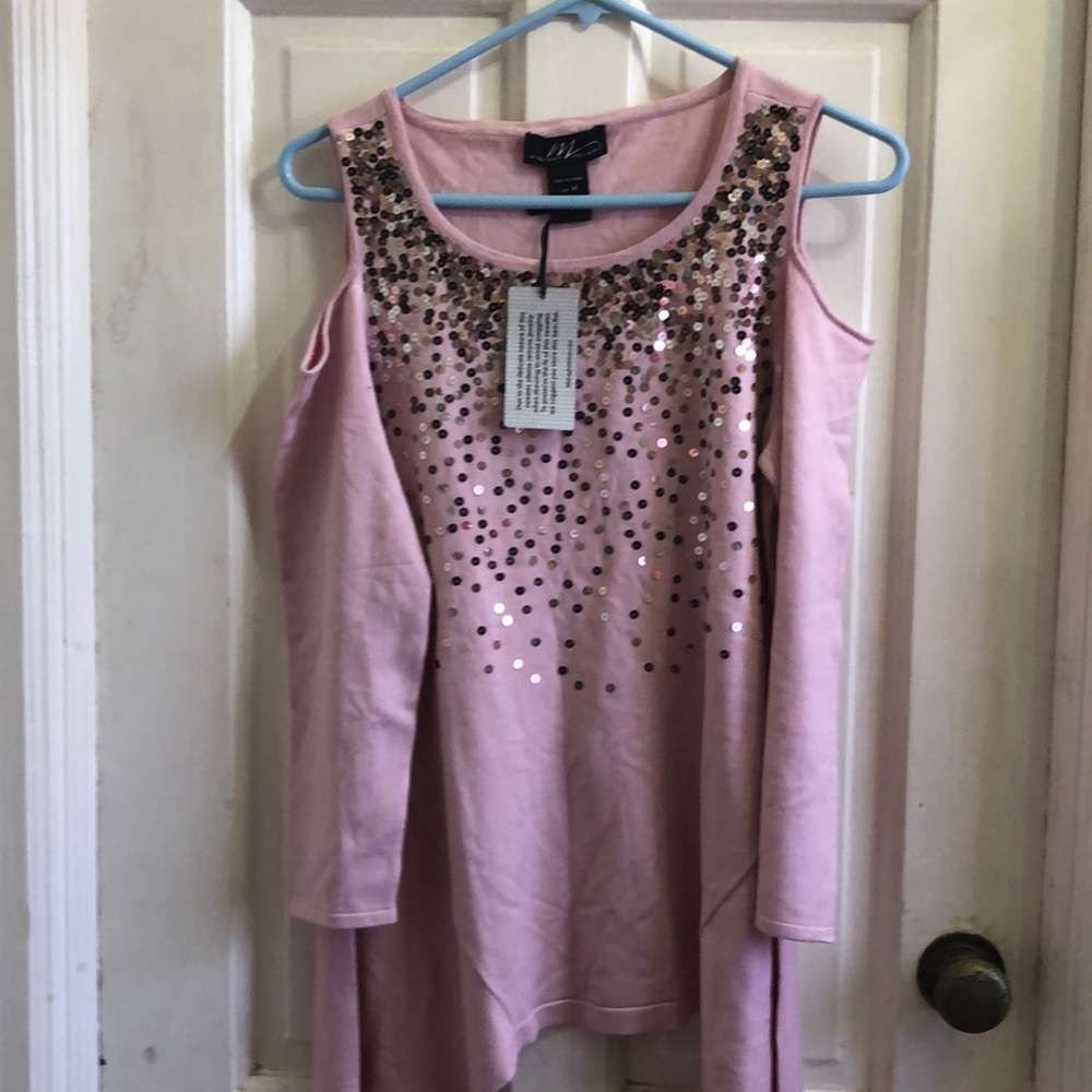 🆕Midnight Velvet Pink Sequined Sweater M